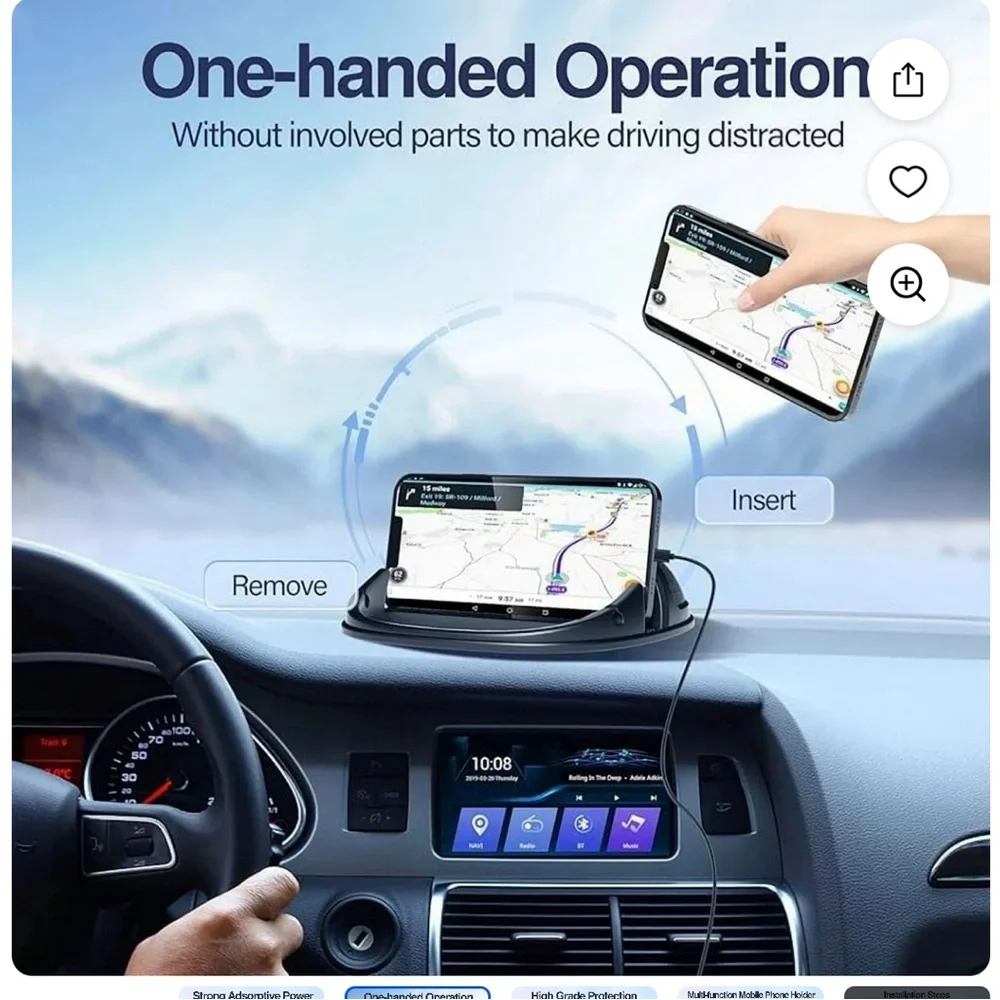 2 Loncaster Silicone Car Dashboard Mount for Smartphones and chargers. BNIB
